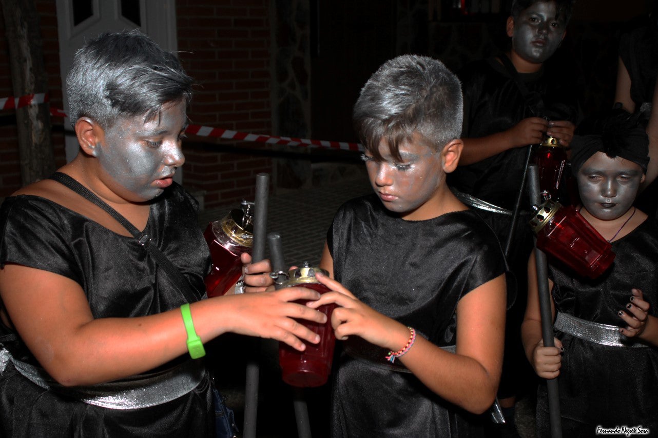 Imágenes del espectáculo de la Fuga de la Diabla celebrado en Valverde de Leganés (17-08-2019)