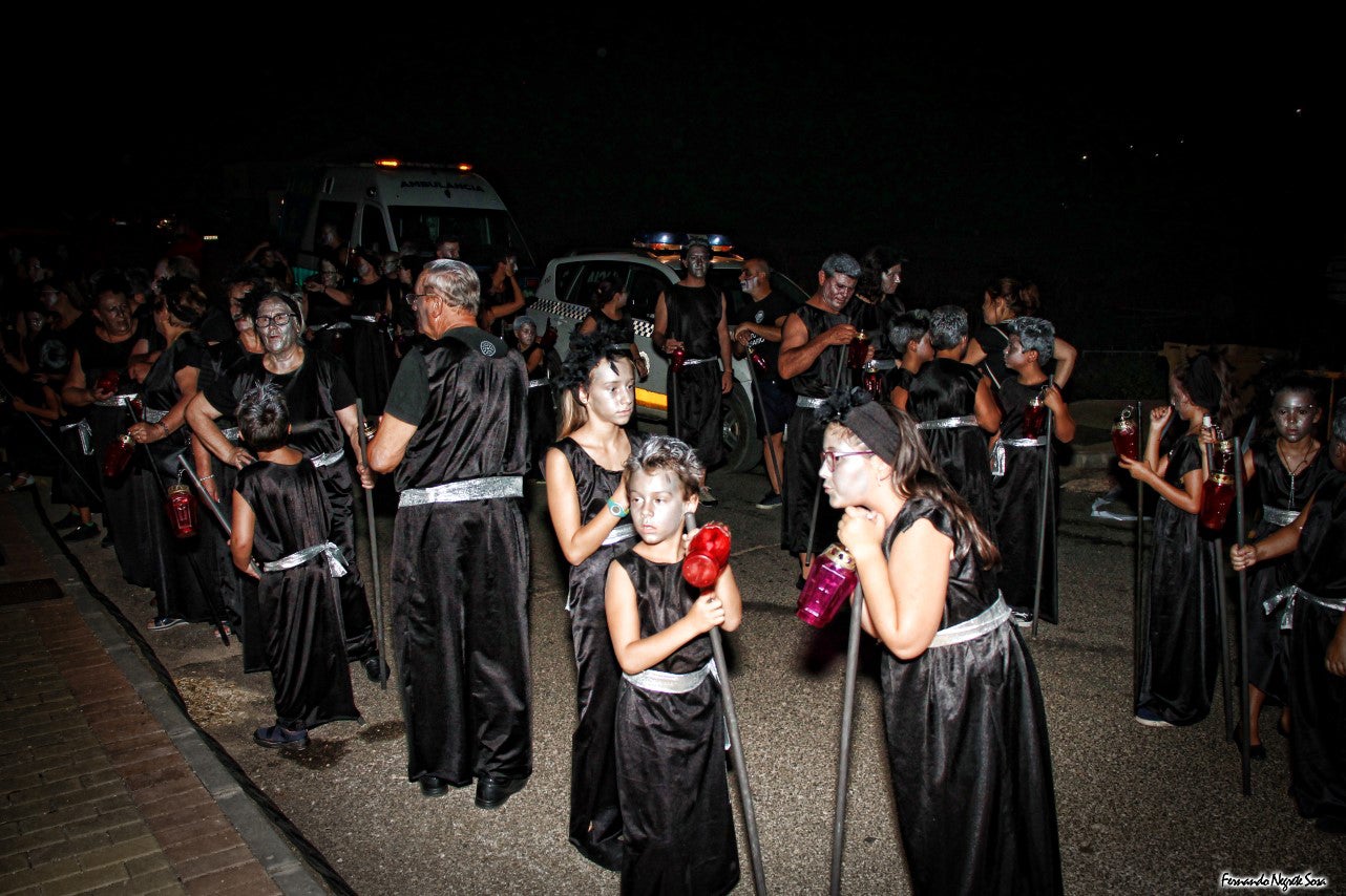 Imágenes del espectáculo de la Fuga de la Diabla celebrado en Valverde de Leganés (17-08-2019)