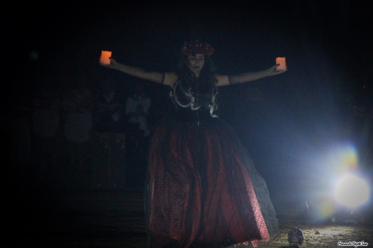 Imágenes del espectáculo de la Fuga de la Diabla celebrado en Valverde de Leganés (17-08-2019)