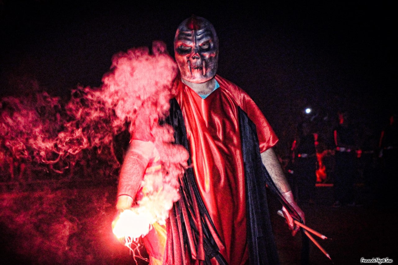 Imágenes del espectáculo de la Fuga de la Diabla celebrado en Valverde de Leganés (17-08-2019)