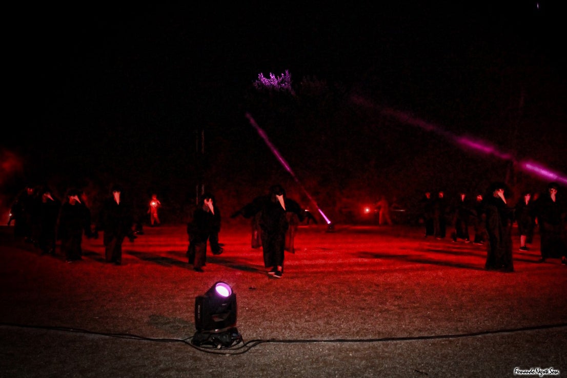 Imágenes del espectáculo de la Fuga de la Diabla celebrado en Valverde de Leganés (17-08-2019)