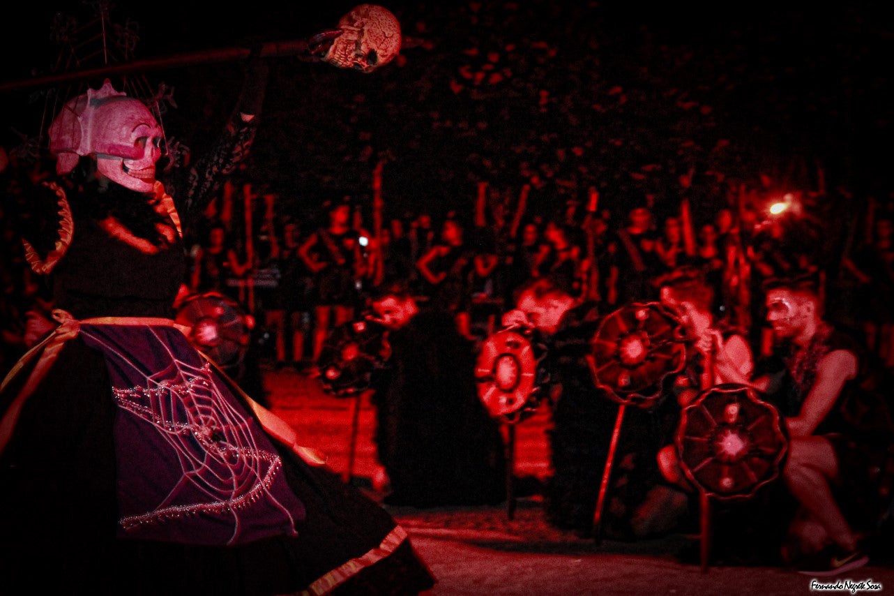 Imágenes del espectáculo de la Fuga de la Diabla celebrado en Valverde de Leganés (17-08-2019)