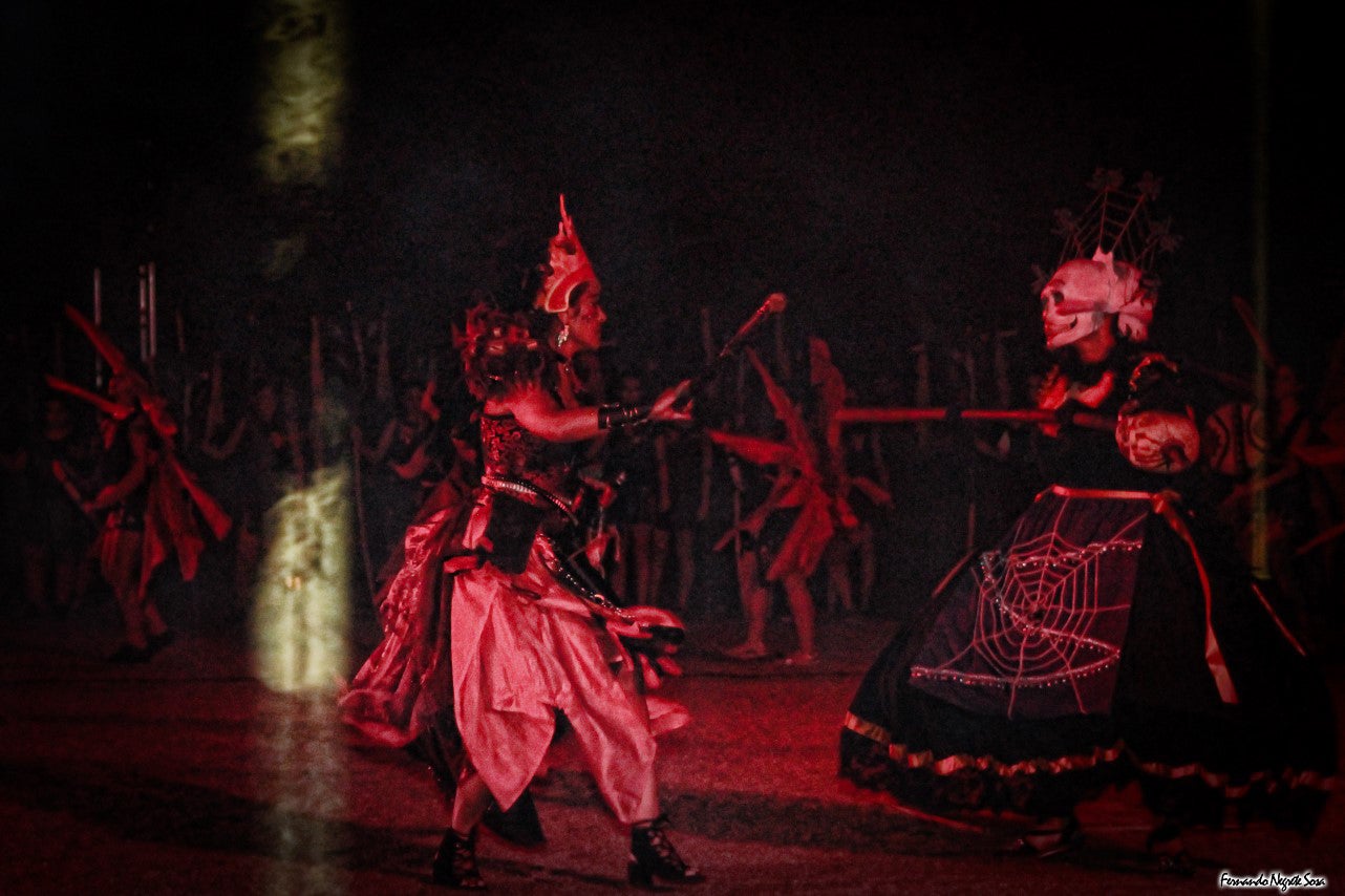 Imágenes del espectáculo de la Fuga de la Diabla celebrado en Valverde de Leganés (17-08-2019)