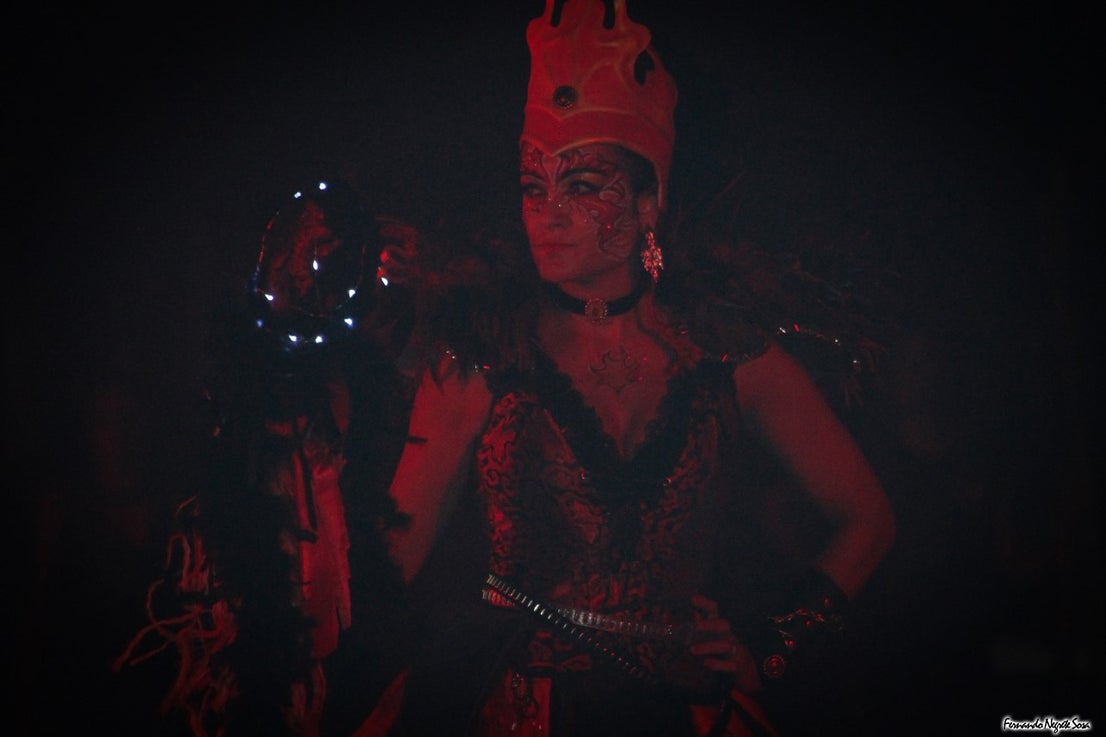 Imágenes del espectáculo de la Fuga de la Diabla celebrado en Valverde de Leganés (17-08-2019)