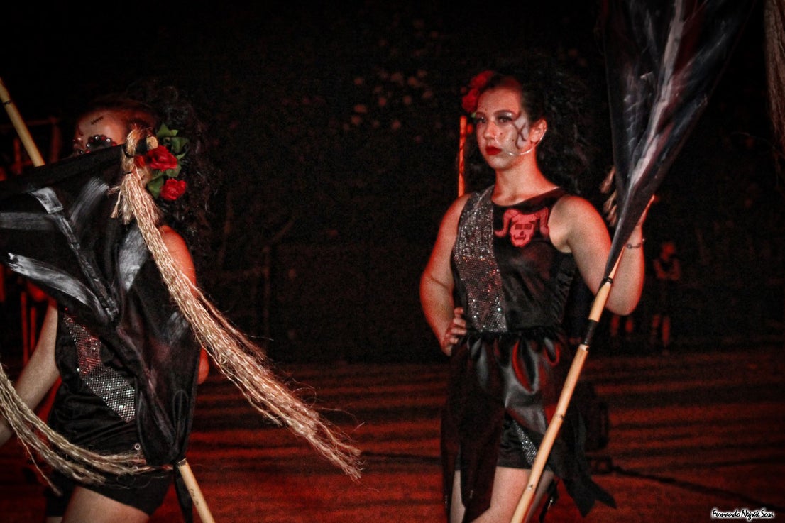 Imágenes del espectáculo de la Fuga de la Diabla celebrado en Valverde de Leganés (17-08-2019)