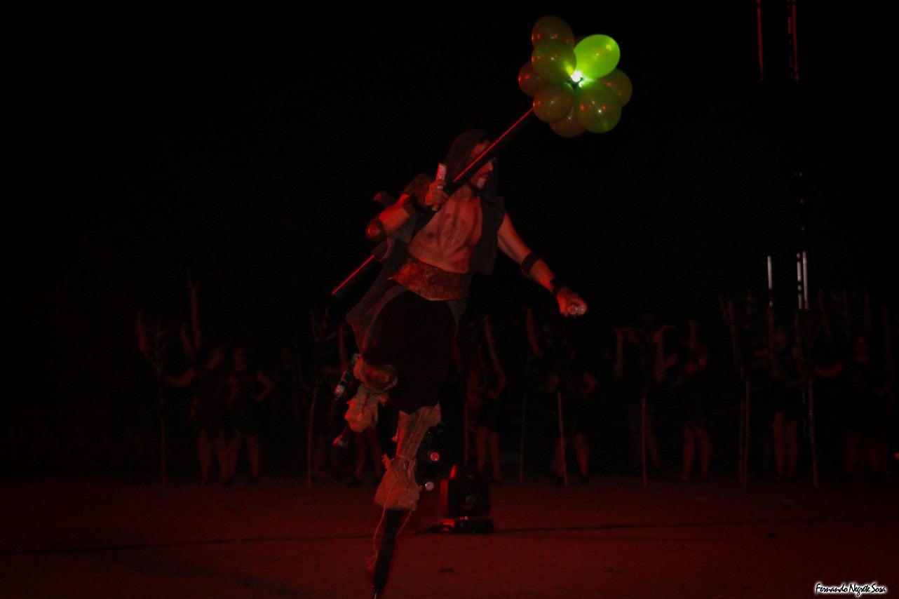 Imágenes del espectáculo de la Fuga de la Diabla celebrado en Valverde de Leganés (17-08-2019)