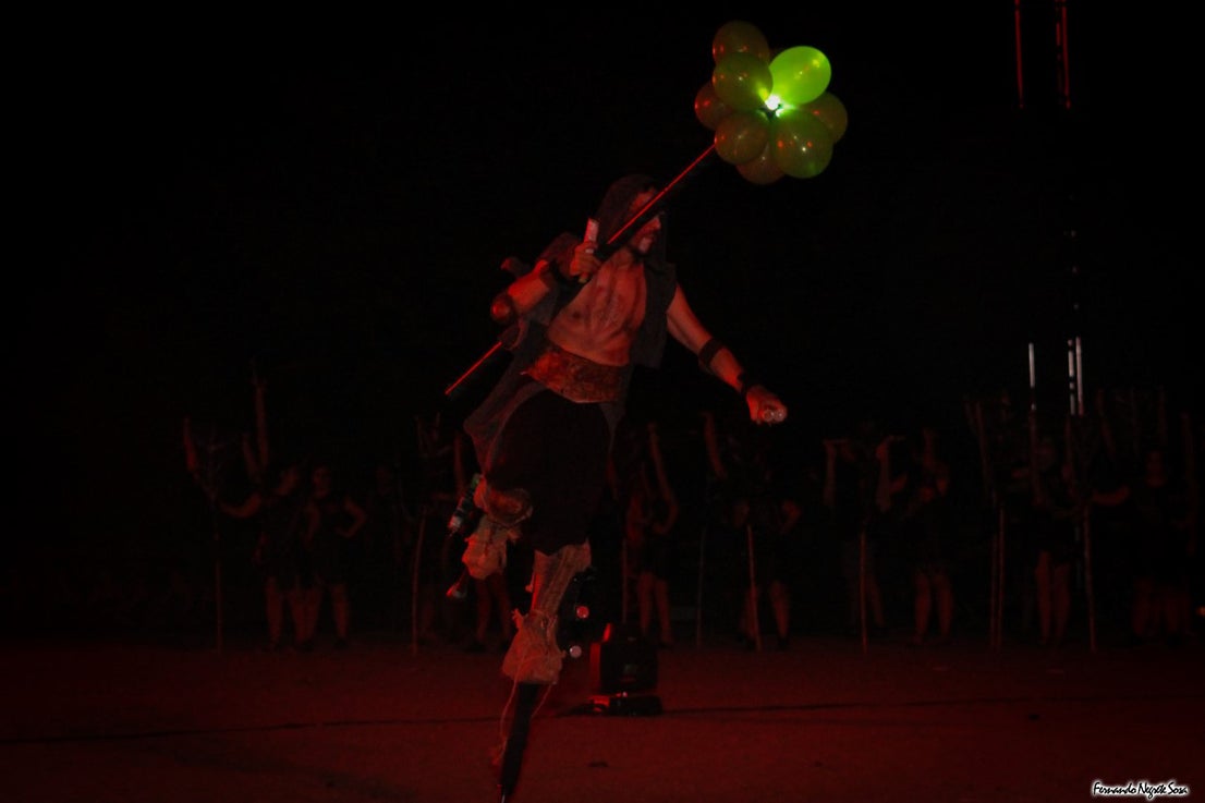 Imágenes del espectáculo de la Fuga de la Diabla celebrado en Valverde de Leganés (17-08-2019)