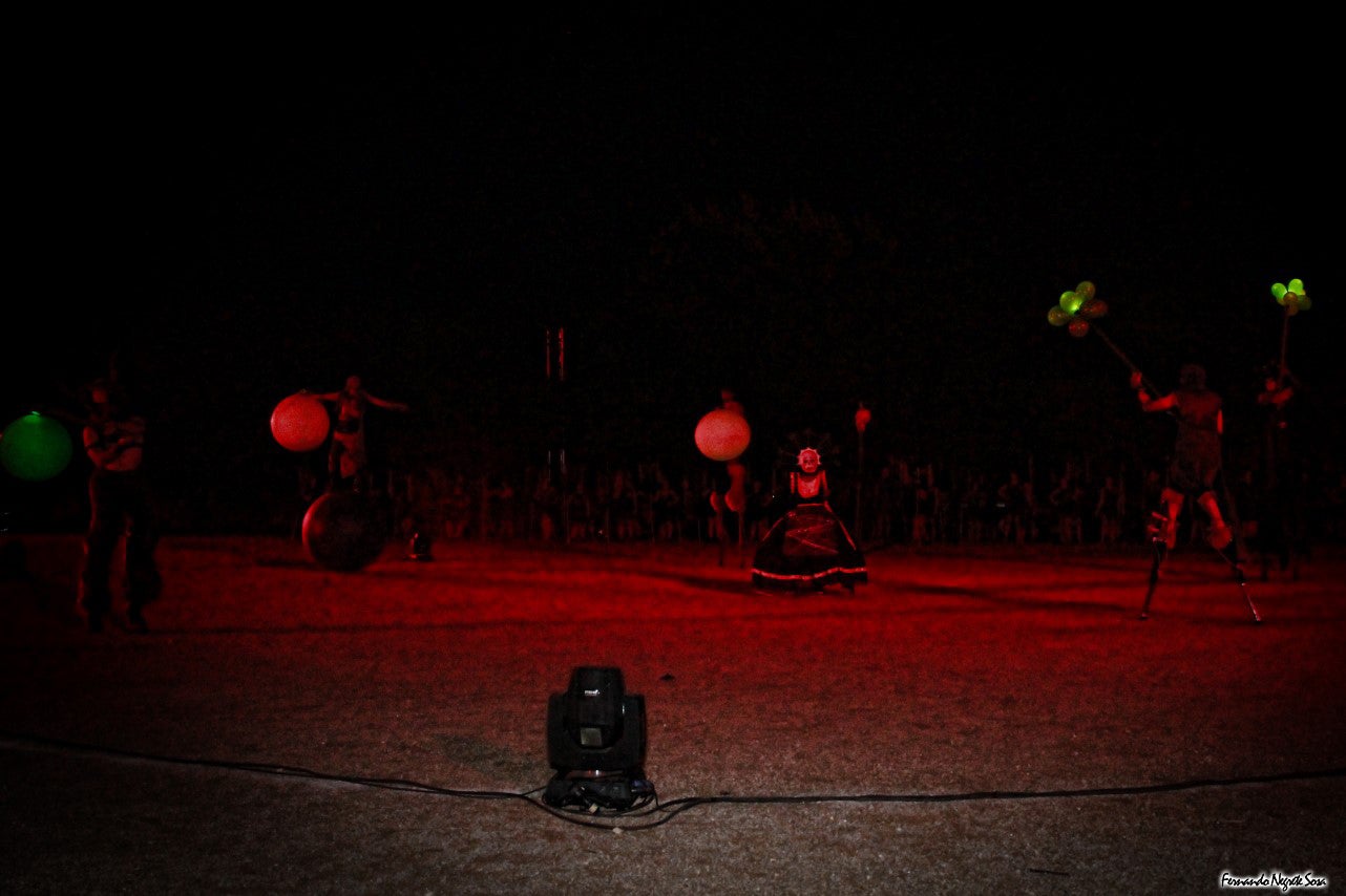 Imágenes del espectáculo de la Fuga de la Diabla celebrado en Valverde de Leganés (17-08-2019)