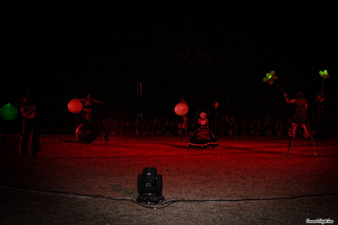 Imágenes del espectáculo de la Fuga de la Diabla celebrado en Valverde de Leganés (17-08-2019)