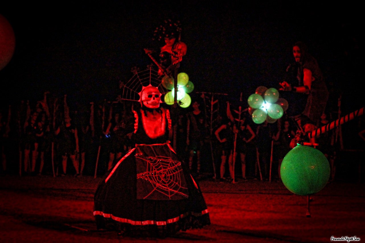 Imágenes del espectáculo de la Fuga de la Diabla celebrado en Valverde de Leganés (17-08-2019)