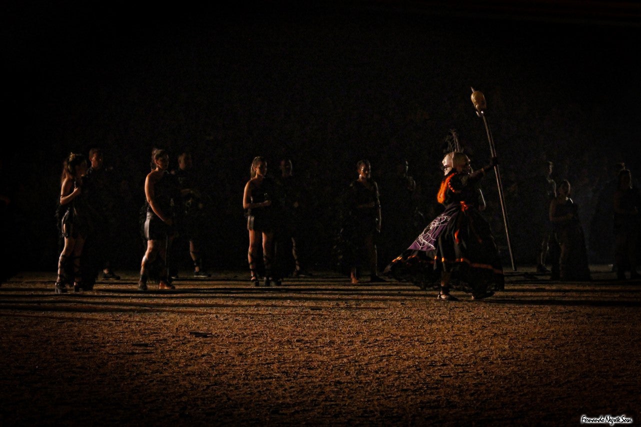 Imágenes del espectáculo de la Fuga de la Diabla celebrado en Valverde de Leganés (17-08-2019)