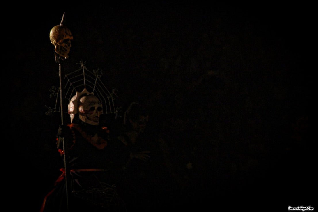 Imágenes del espectáculo de la Fuga de la Diabla celebrado en Valverde de Leganés (17-08-2019)