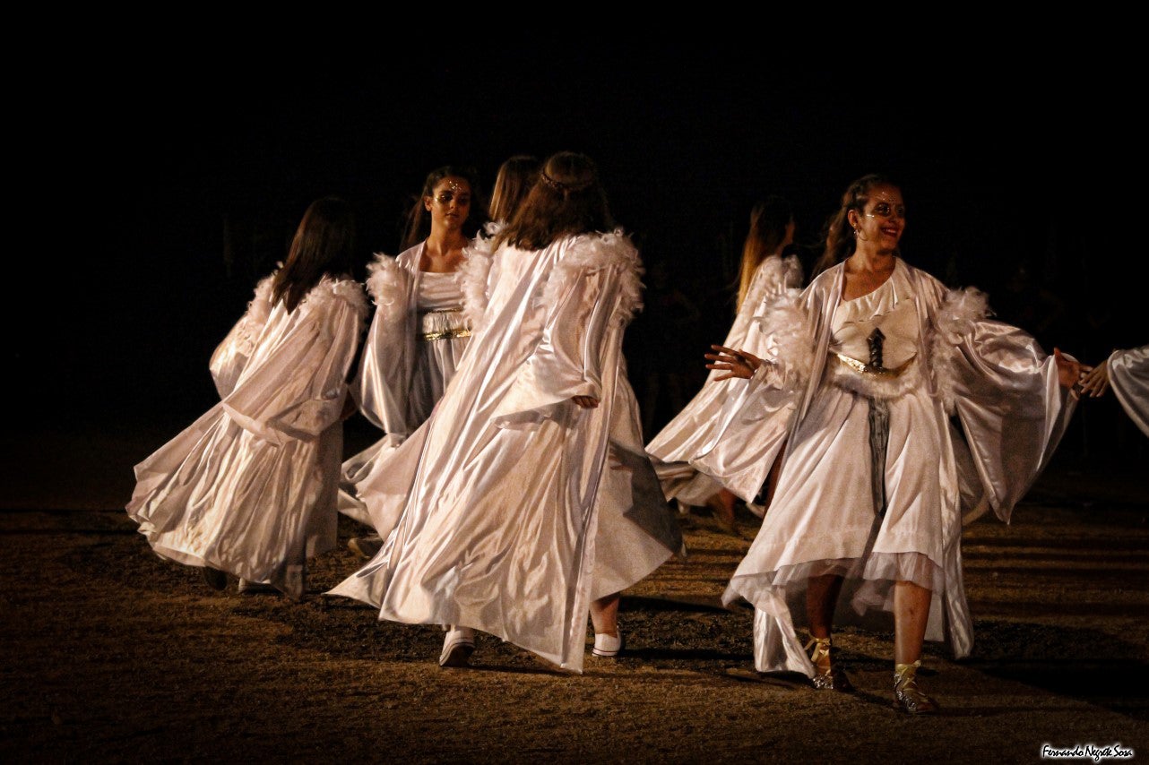 Imágenes del espectáculo de la Fuga de la Diabla celebrado en Valverde de Leganés (17-08-2019)