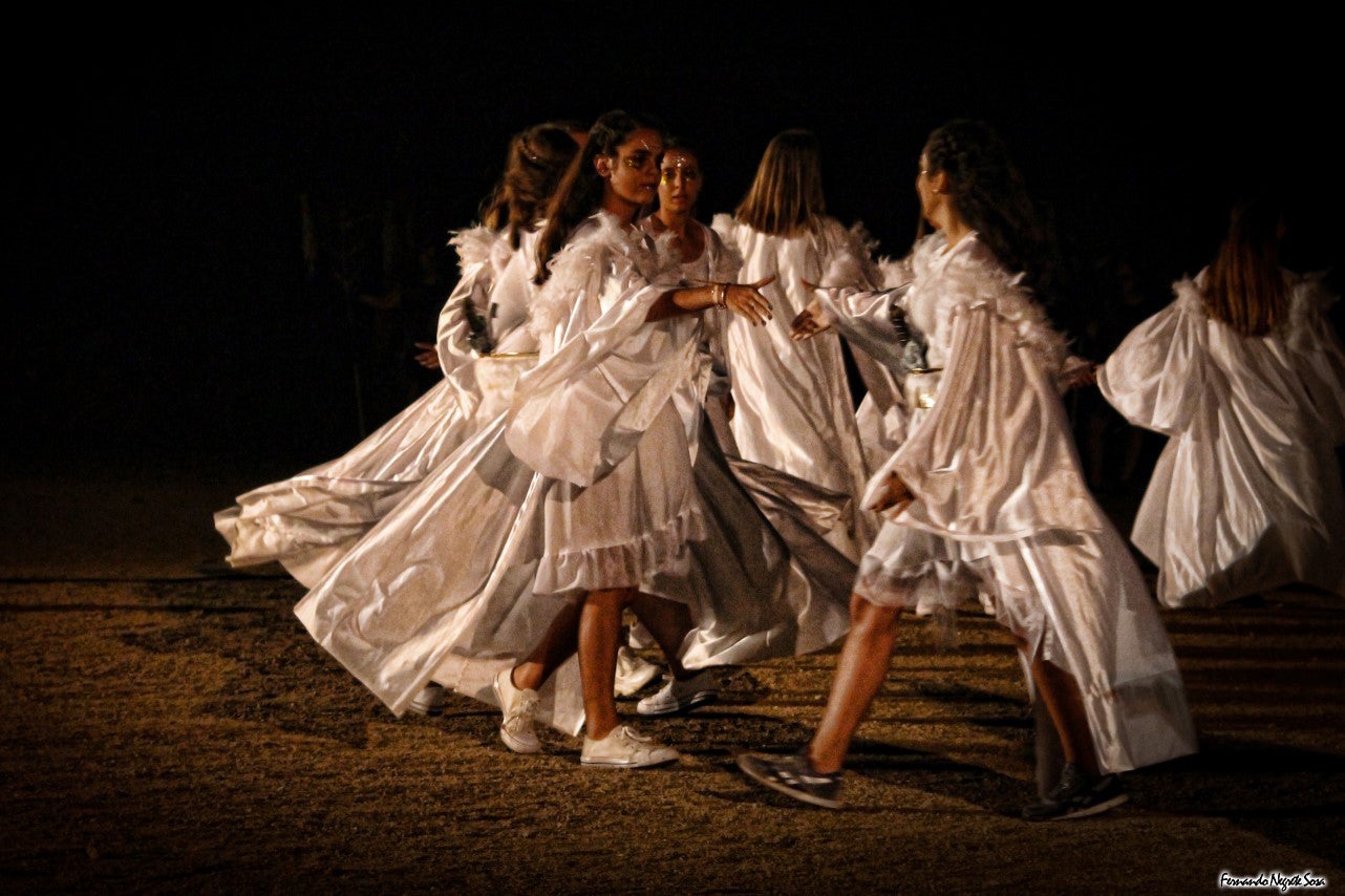 Imágenes del espectáculo de la Fuga de la Diabla celebrado en Valverde de Leganés (17-08-2019)
