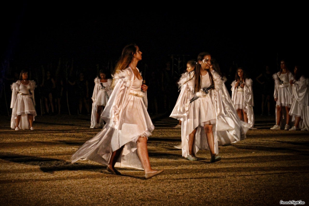 Imágenes del espectáculo de la Fuga de la Diabla celebrado en Valverde de Leganés (17-08-2019)