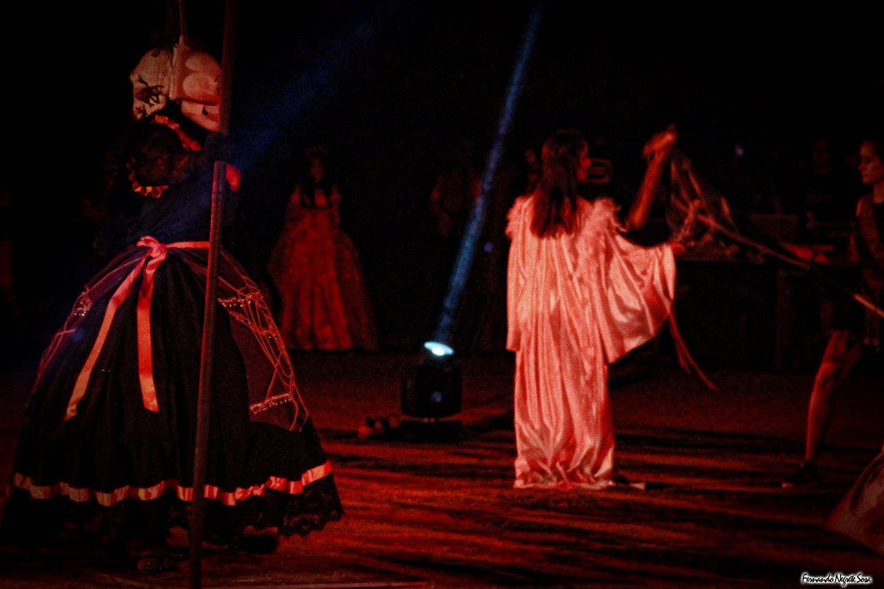 Imágenes del espectáculo de la Fuga de la Diabla celebrado en Valverde de Leganés (17-08-2019)