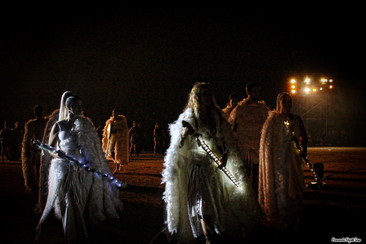 Imágenes del espectáculo de la Fuga de la Diabla celebrado en Valverde de Leganés (17-08-2019)