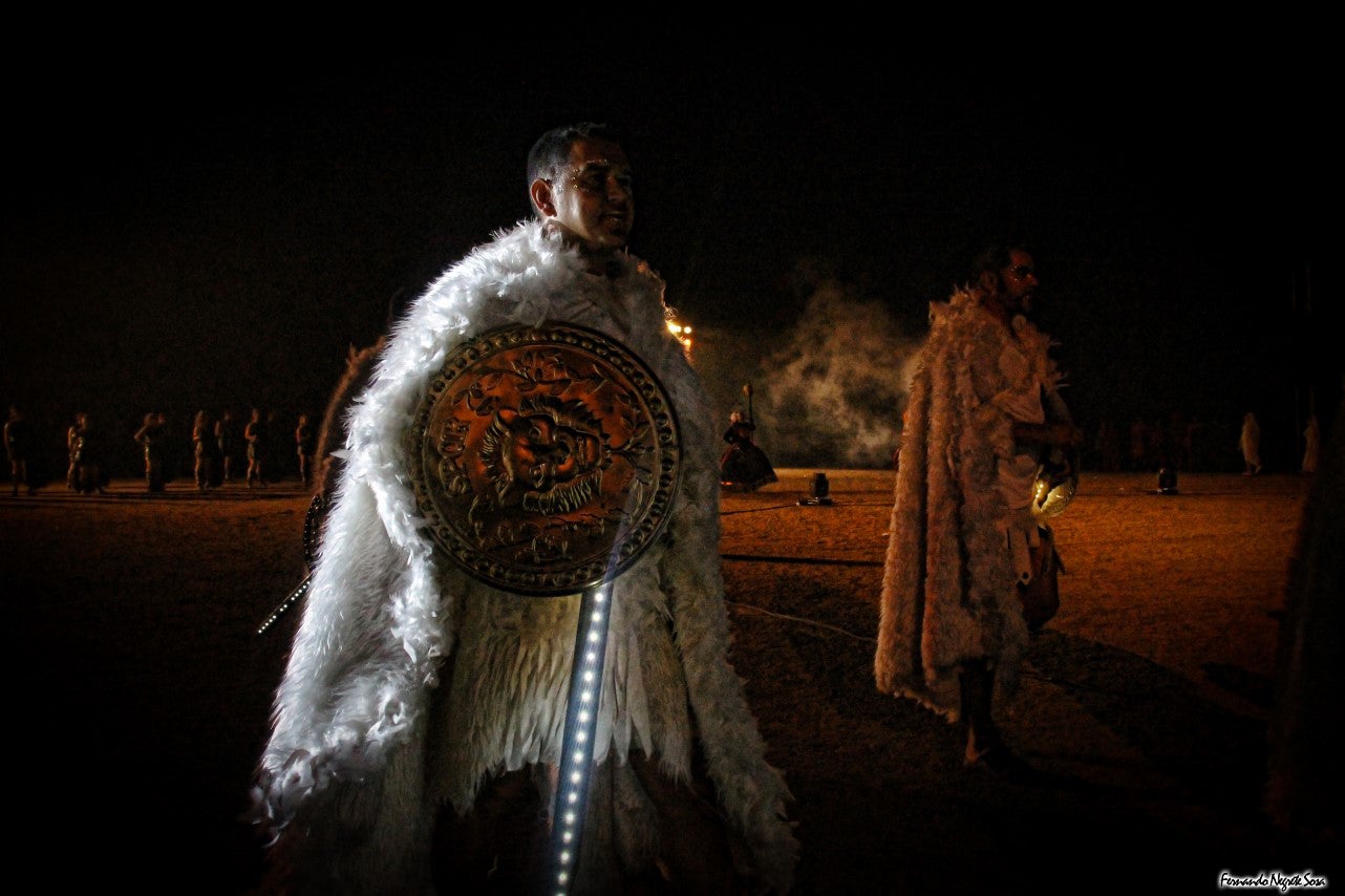 Imágenes del espectáculo de la Fuga de la Diabla celebrado en Valverde de Leganés (17-08-2019)