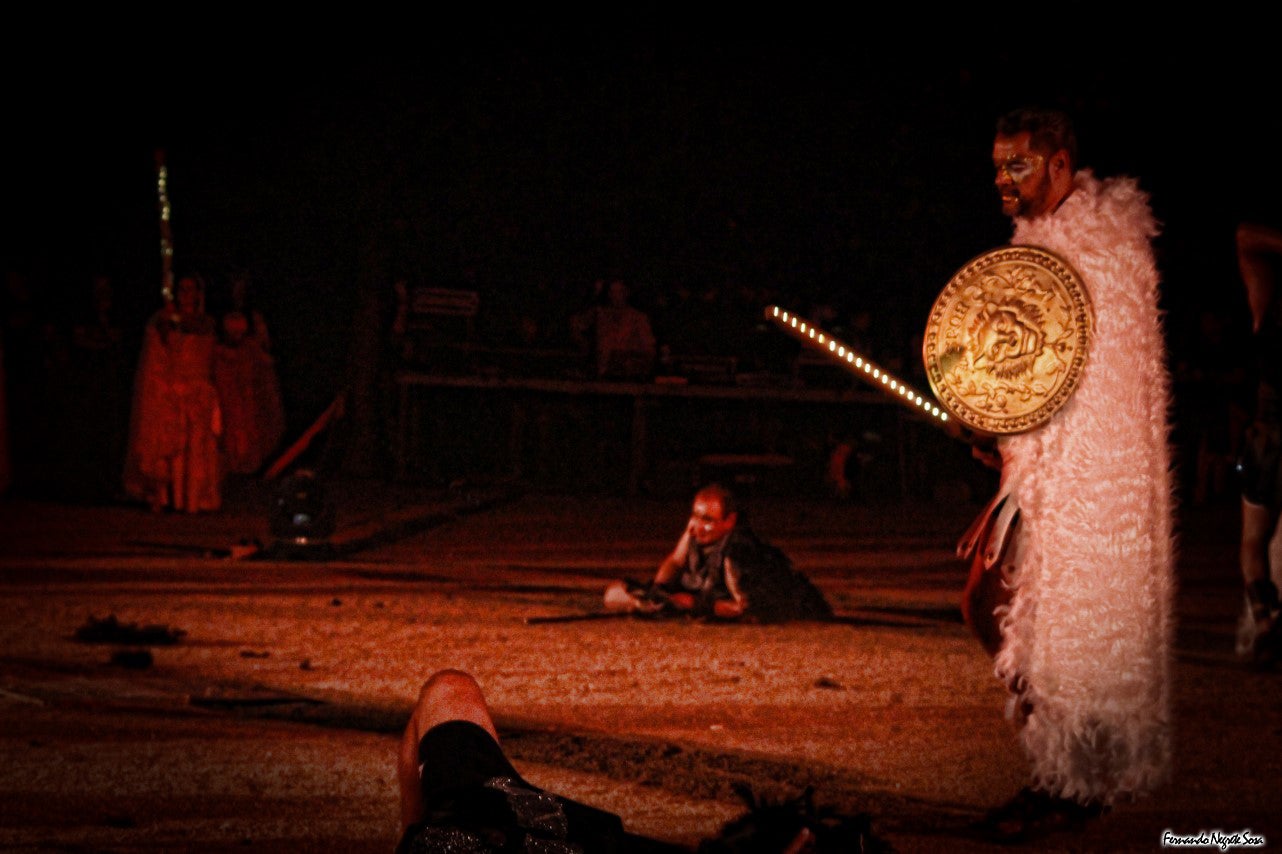 Imágenes del espectáculo de la Fuga de la Diabla celebrado en Valverde de Leganés (17-08-2019)