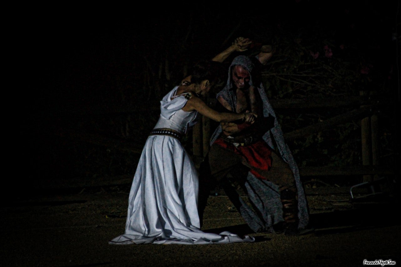 Imágenes del espectáculo de la Fuga de la Diabla celebrado en Valverde de Leganés (17-08-2019)