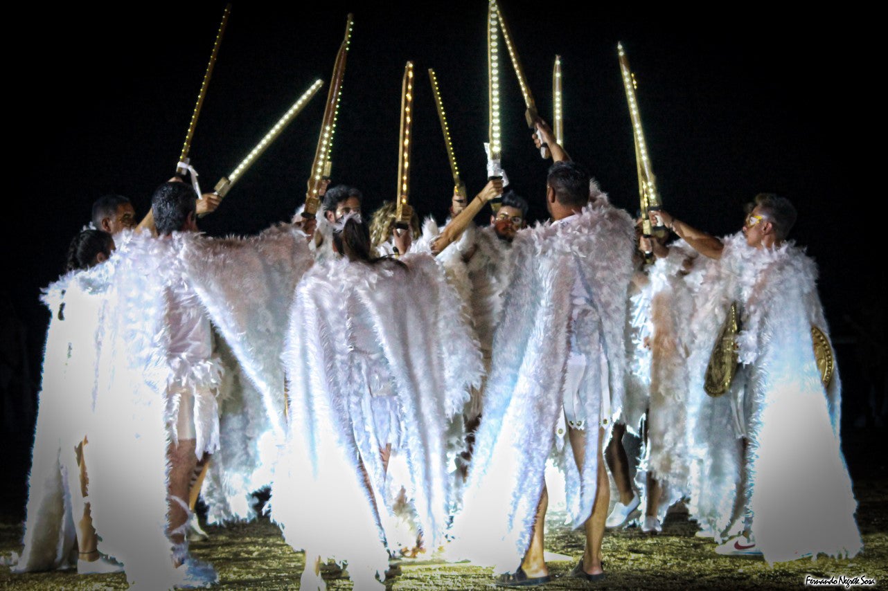 Imágenes del espectáculo de la Fuga de la Diabla celebrado en Valverde de Leganés (17-08-2019)