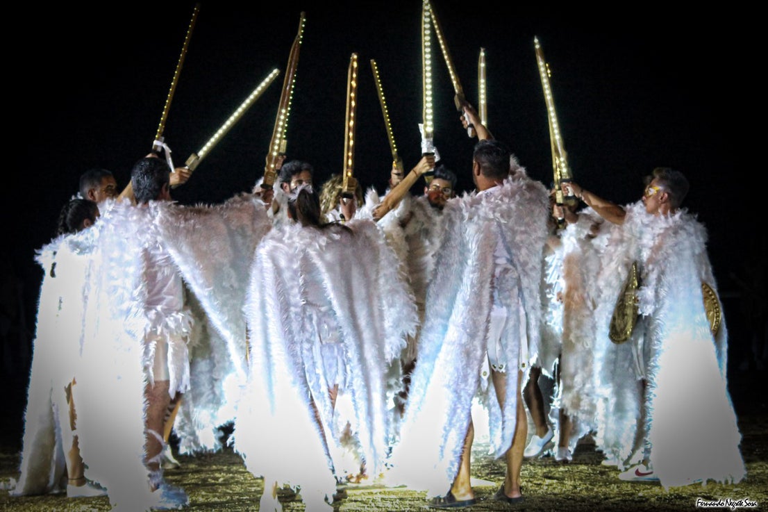 Imágenes del espectáculo de la Fuga de la Diabla celebrado en Valverde de Leganés (17-08-2019)
