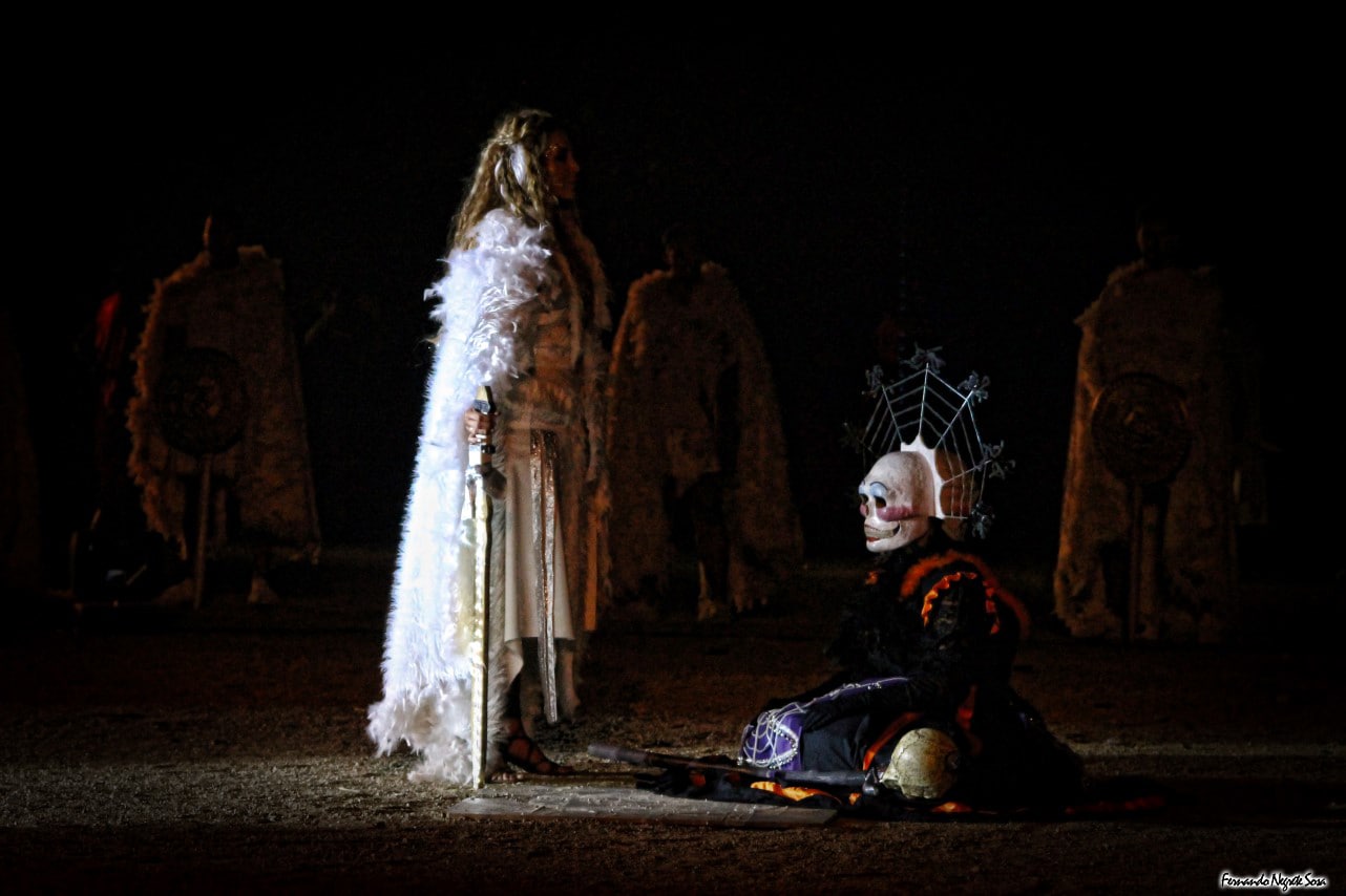 Imágenes del espectáculo de la Fuga de la Diabla celebrado en Valverde de Leganés (17-08-2019)