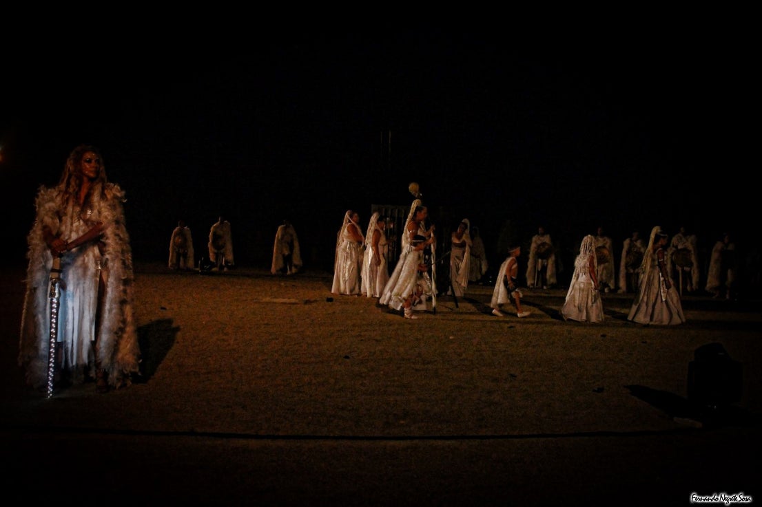 Imágenes del espectáculo de la Fuga de la Diabla celebrado en Valverde de Leganés (17-08-2019)