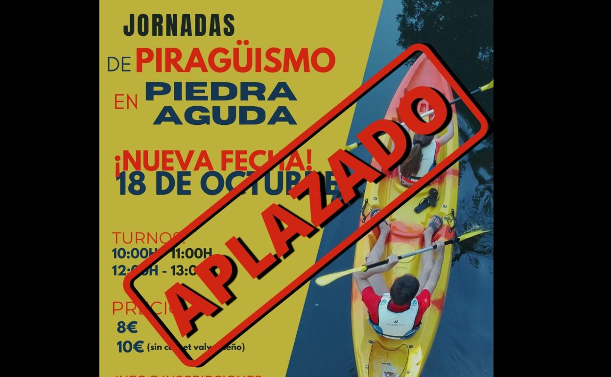 La situación obliga a suspender la jornada de piragüismo