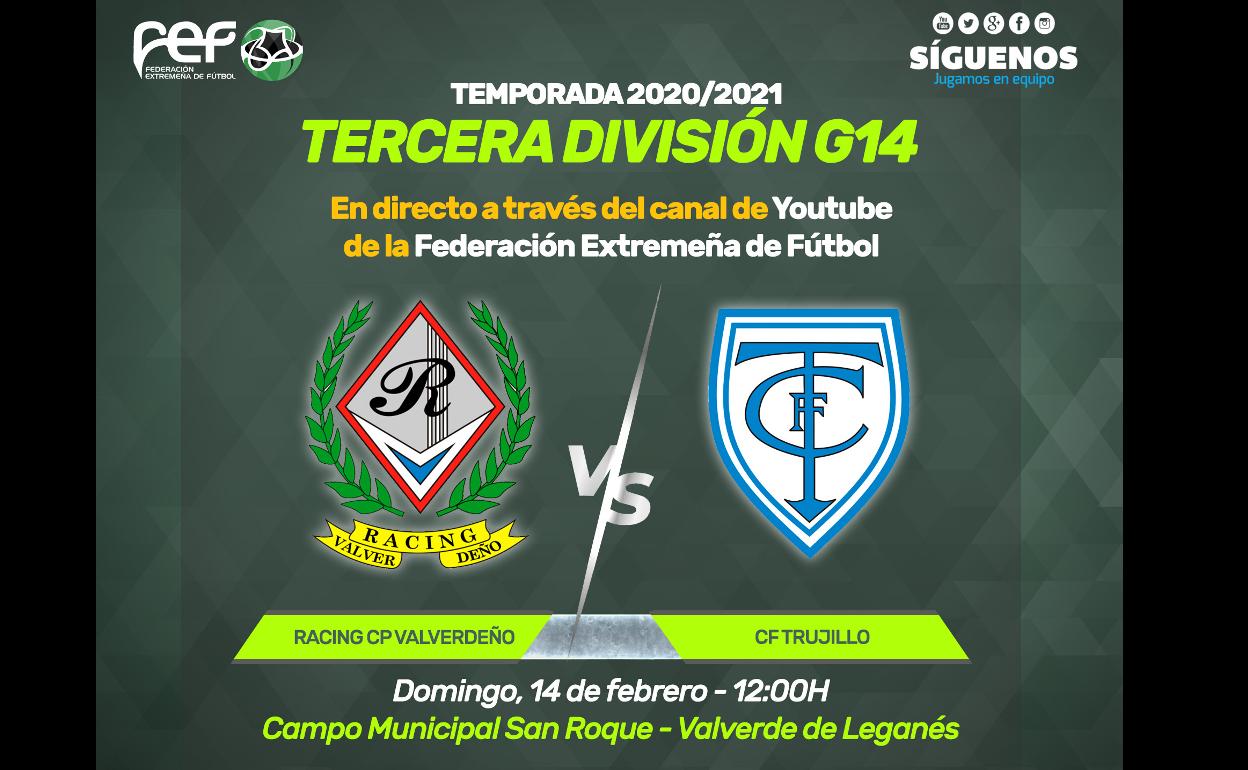 La Federación Extremeña de Fútbol retransmitirá el Racing – Trujillo
