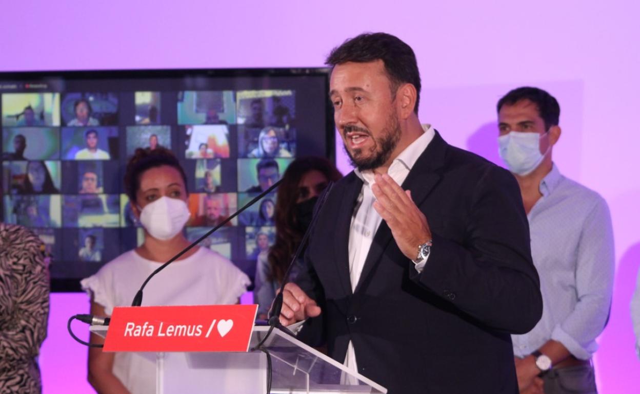 Rafael Lemus en la presentación de su candidatura en Valverde de Leganés