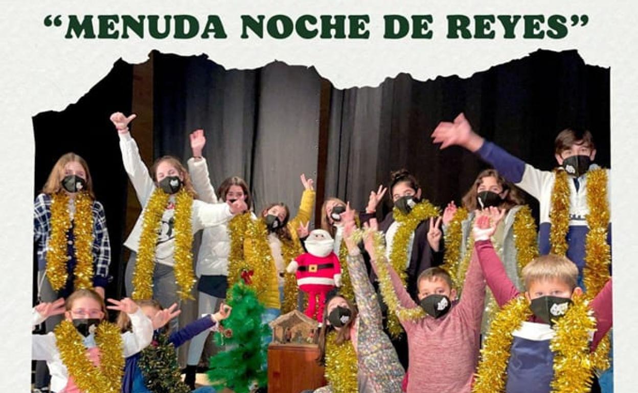 Cartel de la obra de teatro Menuda noche de Reyes del grupo infantil de teatro