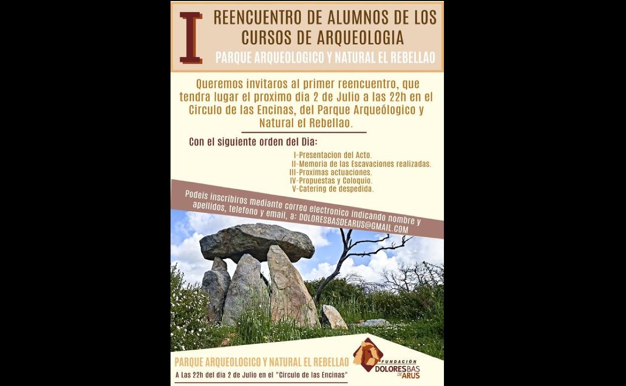 El Rebellao: Este sábado habrá un reencuentro de alumnos de los cursos de arqueología en El Rebellao