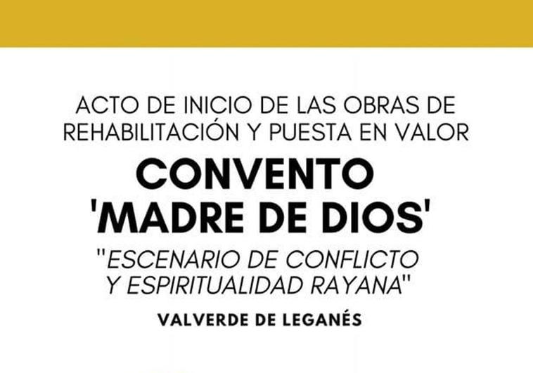 Este domingo comienzan las obras de rehabilitación del Convento 'Madre de Dios'