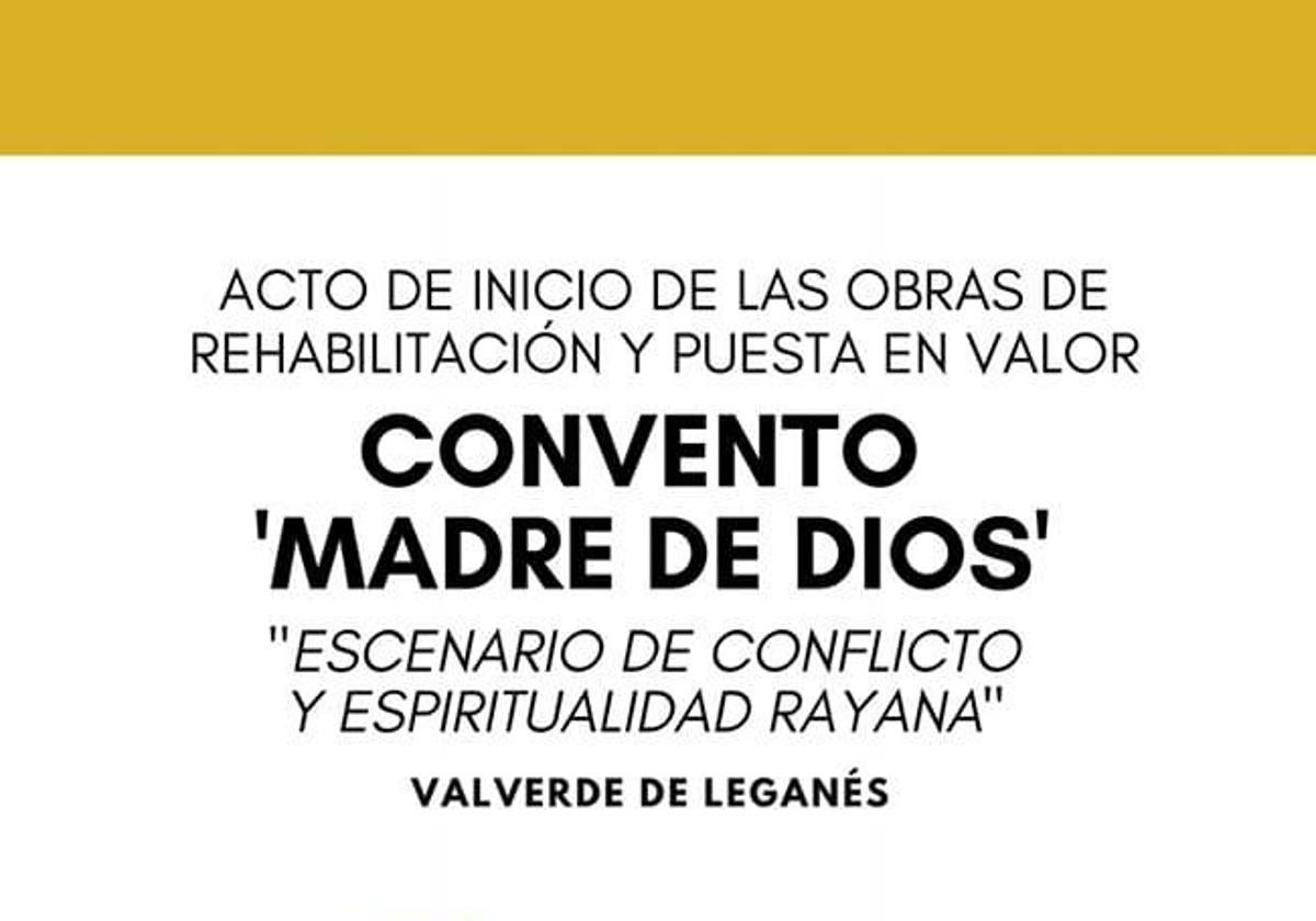 Este domingo comienzan las obras de rehabilitación del Convento 'Madre de Dios'