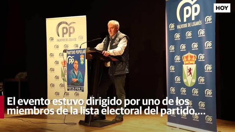El candidato a la alcaldía de Valverde por el Partido Popular presentó este jueves su programa en el acto central de campaña