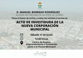 El acto de investidura de la nueva corporación se celebra este sábado