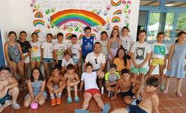 Uno de los grupos del campamento