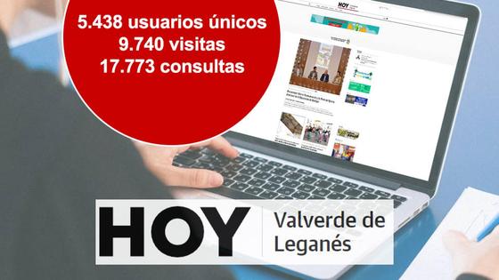 HOY Valverde de Leganés cerró junio con más de 9.000 visitas