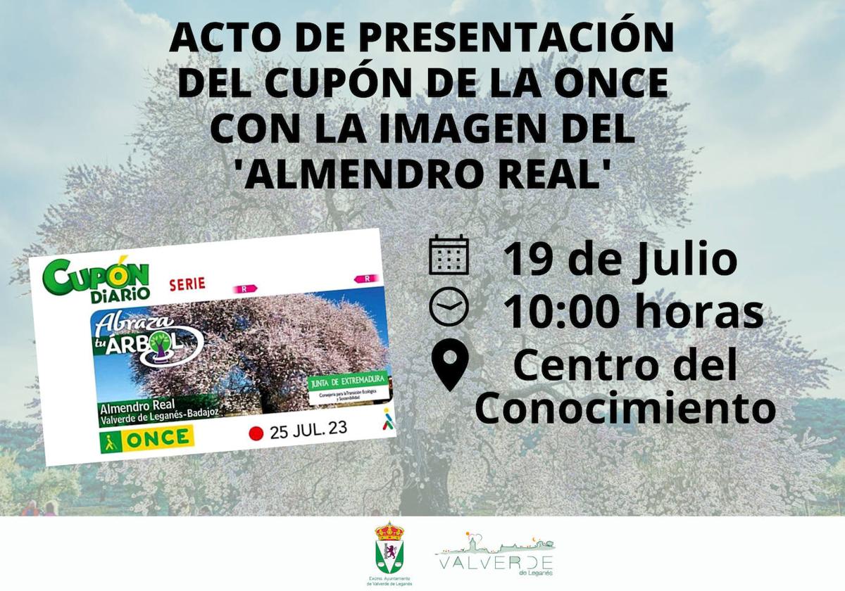 Este miércoles presentan el cupón con la imagen del Almendro Real