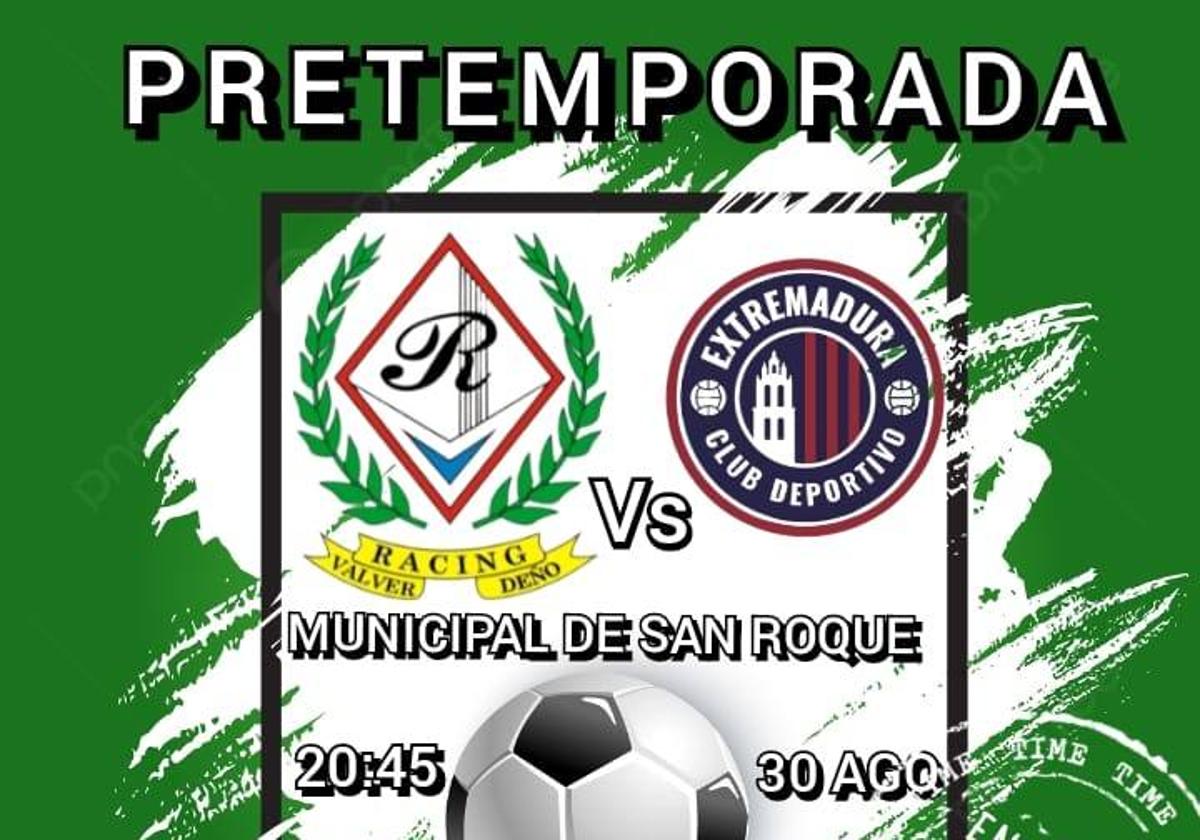 El Racing Valverdeño recibe esta tarde al CD Extremadura