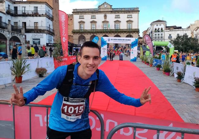 Víctor en la prueba cacereña