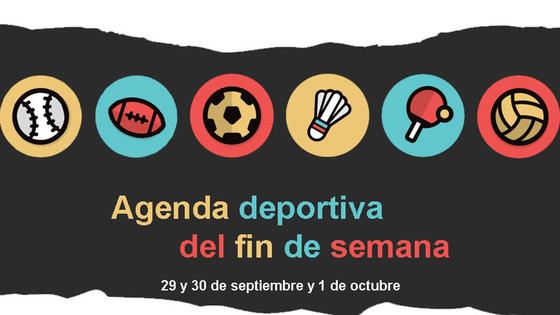 Agenda deportiva del fin de semana