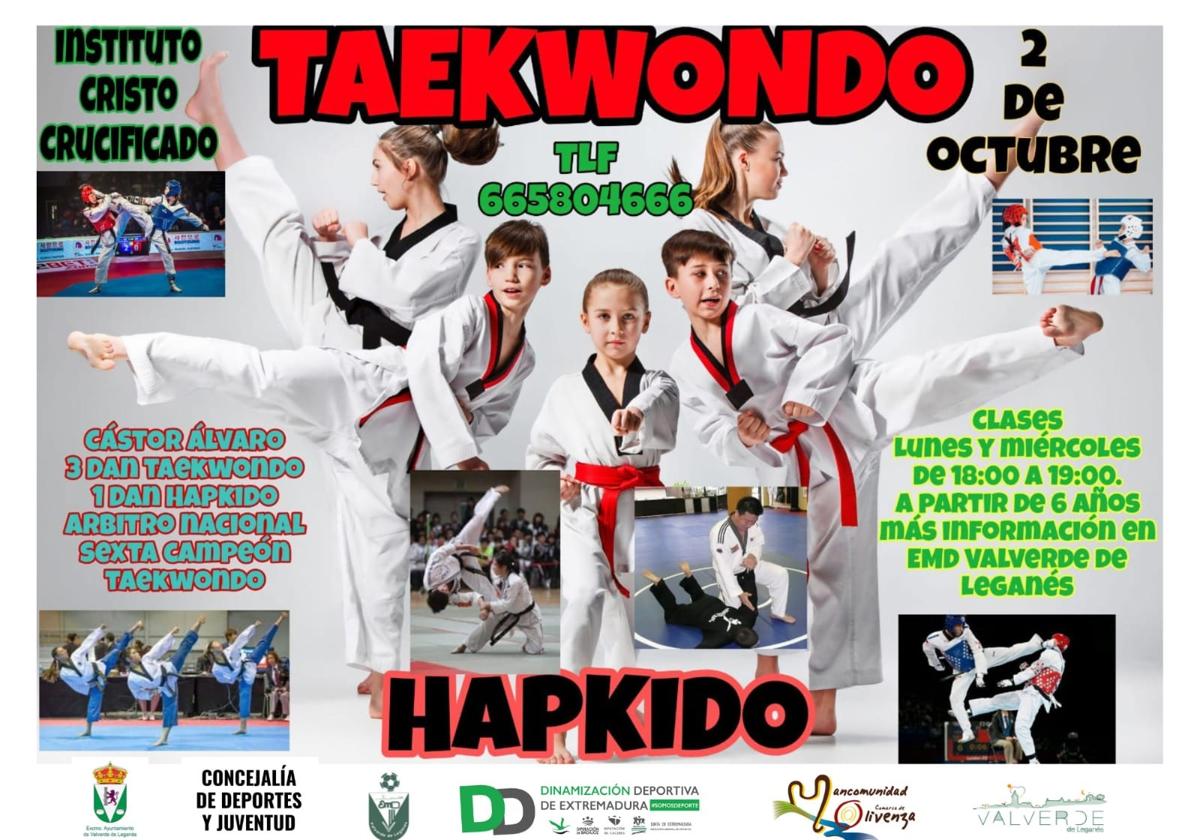 Esta tarde comienzan las clases de taekwondo