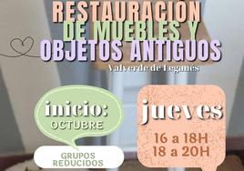 El curso de restauración de muebles y objetos antiguos es los jueves