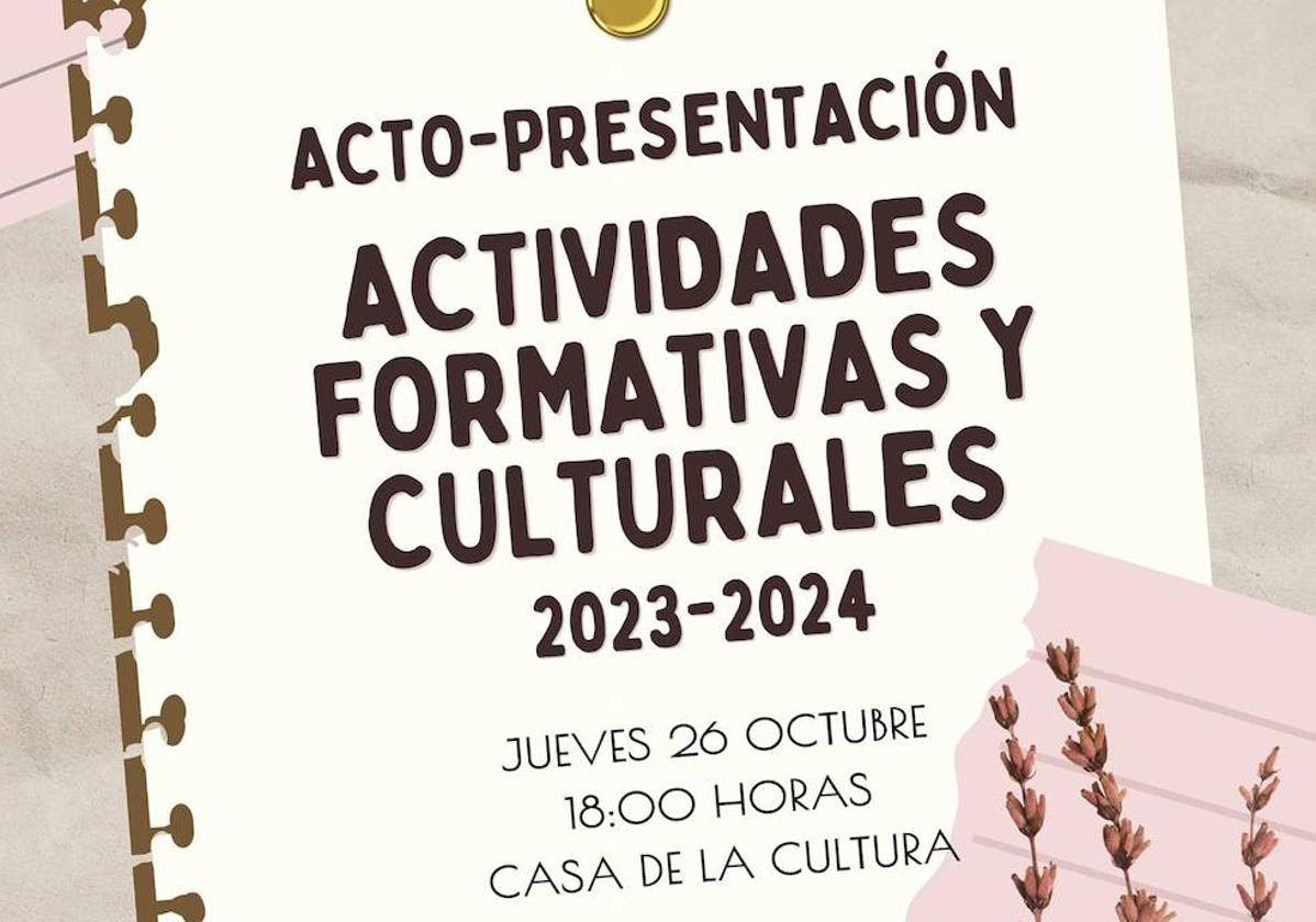 Este jueves presentan las actividades formativas y culturales
