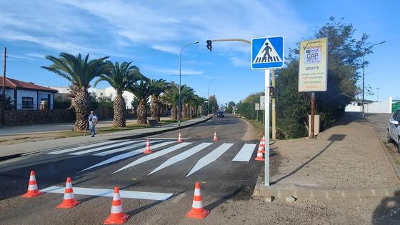 Construidos dos pasos de peatones sobreelevados en la carretera de Circunvalación