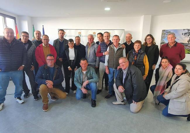 Junto a sus compañeros y familia