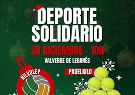 Deporte Solidario para este sábado con kilvoley, padelkilo y futkilo