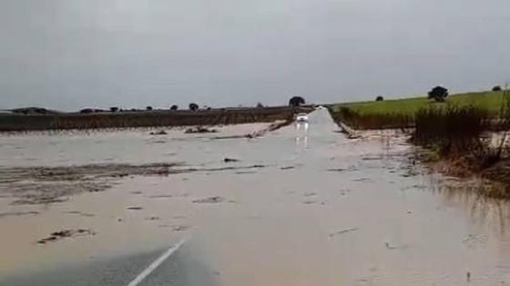 Cortada al tráfico la carretera de Badajoz